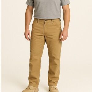 Carhartt Loose Fit Canvas Work Pants Carpenter Utility Khaki Brown Size‎ 40x32